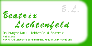 beatrix lichtenfeld business card